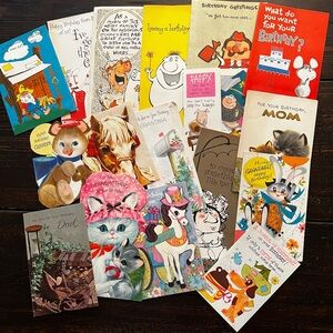 Assorted Vintage Birthday Cards - Used (1960’s)